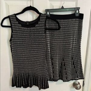 Ann Taylor Black and White Patterned Set